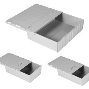 3 Pack Under Desk Drawer storage Box Punch free Gray